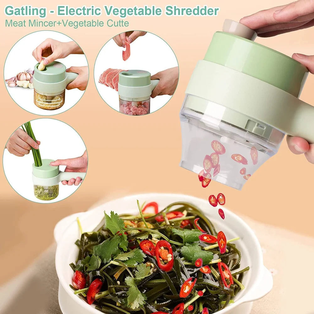4 In 1 Electric Vegetable Cutter