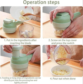 4 In 1 Electric Vegetable Cutter