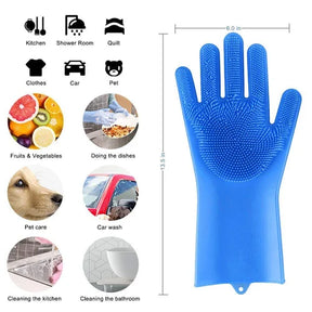 Silicone Dish Washing Gloves, Car Washing, Pet Grooming