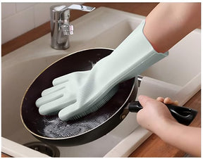 Silicone Dish Washing Gloves, Car Washing, Pet Grooming