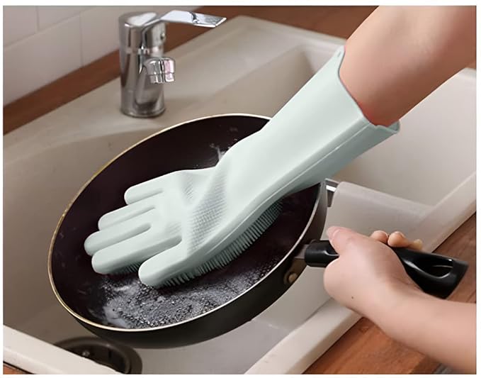 Silicone Dish Washing Gloves, Car Washing, Pet Grooming