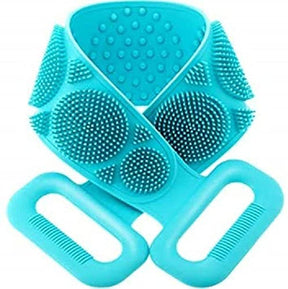 Silicone Back Scrubber Bath Belt Double-Sided Body Exfoliating Belt