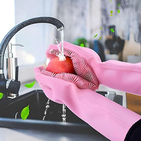 Silicone Dish Washing Gloves, Car Washing, Pet Grooming