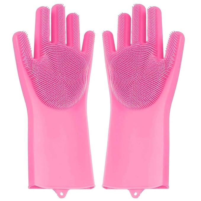 Silicone Dish Washing Gloves, Car Washing, Pet Grooming