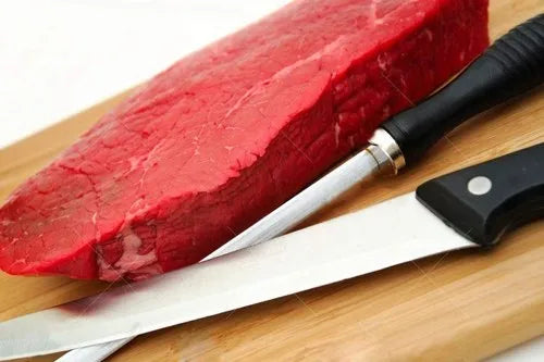 Wooden Chopping Board With Knife