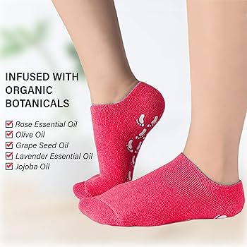Spa Moisturizing Gel Socks For Dry Feet And Ankles