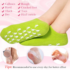Spa Moisturizing Gel Socks For Dry Feet And Ankles