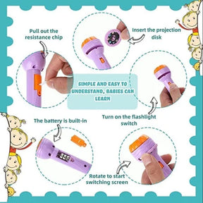 Mini Flashlight Projector Torch for Kids