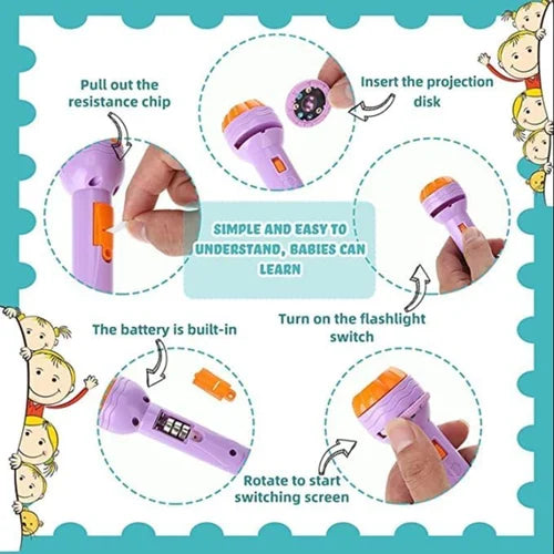 Mini Flashlight Projector Torch for Kids