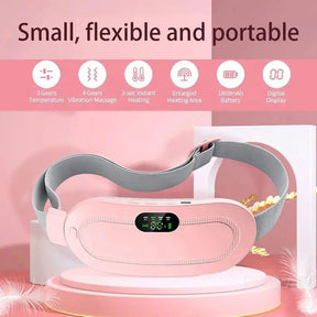 Portable Cordless Period Cramps Relief Massager & Heating Pad