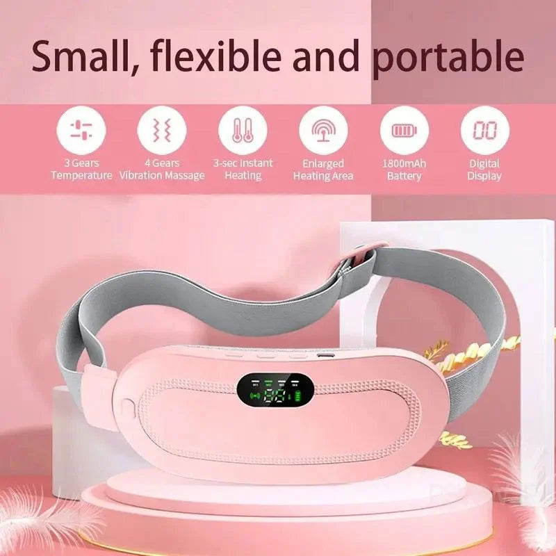 Portable Cordless Period Cramps Relief Massager & Heating Pad