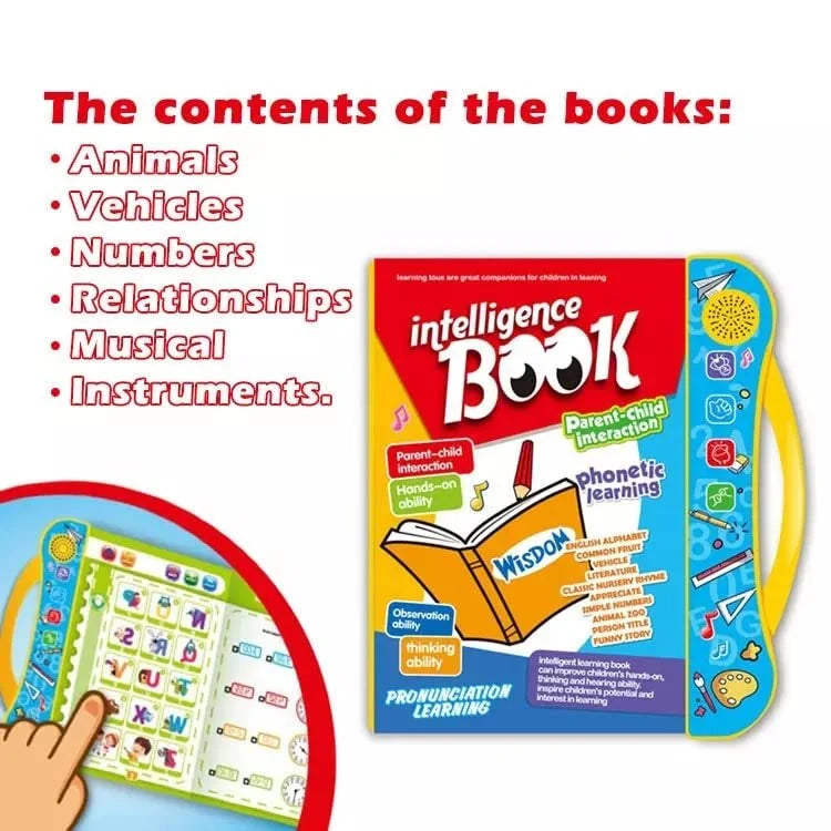 Intelligence Book (Read & Learn By Sounds) - An Educational Toy For Kids