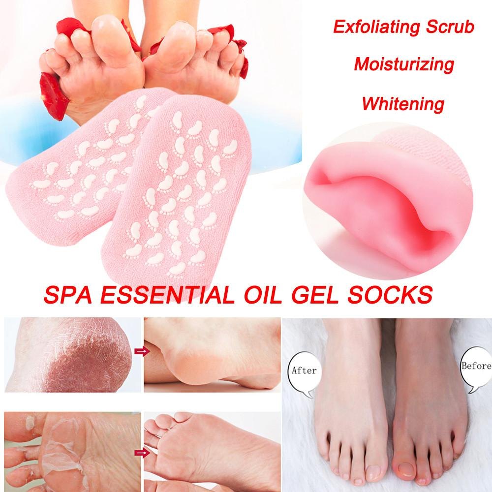Spa Moisturizing Gel Socks For Dry Feet And Ankles